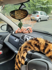 Customer photoof gold tiger steering wheel cover