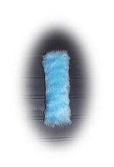 1 pair of furry faux fur car seat belt pads covers choice of colour Poppys Crafts