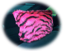 1 pair of Fuzzy Faux fur Headrest covers in a choice of print's Poppys Crafts