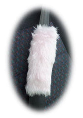 1 pair of furry faux fur car seat belt pads covers choice of colour Poppys Crafts