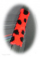 1 pair of faux fur fuzzy seatbelt pads in a choice of print's Poppys Crafts