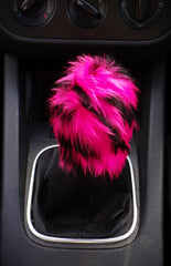 Fuzzy faux fur Gear knob stick shift cover choose your Print