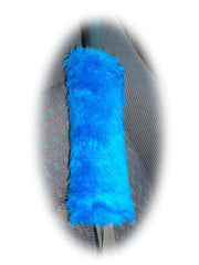 1 pair of furry faux fur car seat belt pads covers choice of colour Poppys Crafts