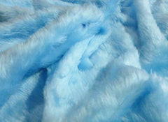 Baby Blue fluffy faux fur car headrest covers 1 pair Poppys Crafts