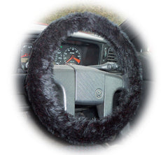 Fuzzy furry steering wheel cover choice of colour's Poppys Crafts