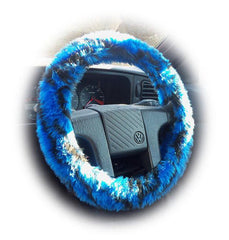 Fuzzy Faux fur Steering wheel cover in a choice of print's Poppys Crafts