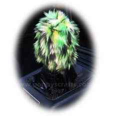 Cute Crocodile Fuzzy faux fur green scale print Gearknob cover cute Poppys Crafts