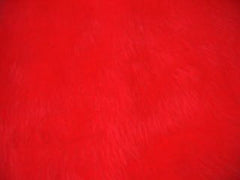 Red fuzzy faux fur shoulder strap pad single Poppys Crafts