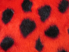 ladybird spot fuzzy faux fur car steering wheel cover Poppys Crafts