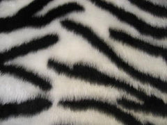 Zebra print fuzzy car seatbelt pads black and white stripe 1 pair Poppys Crafts