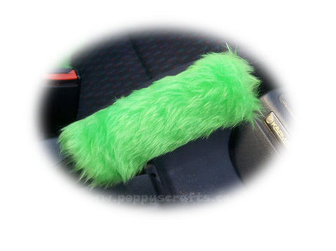 Fuzzy faux fur Lime Green Handbrake cover cute