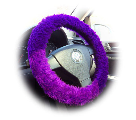 Gorgeous Purple faux fur fuzzy car steering wheel cover