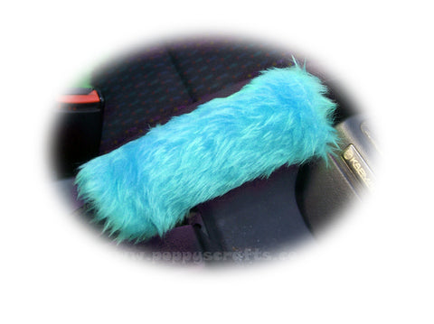 Fuzzy faux fur Turquoise / teal Handbrake cover cute
